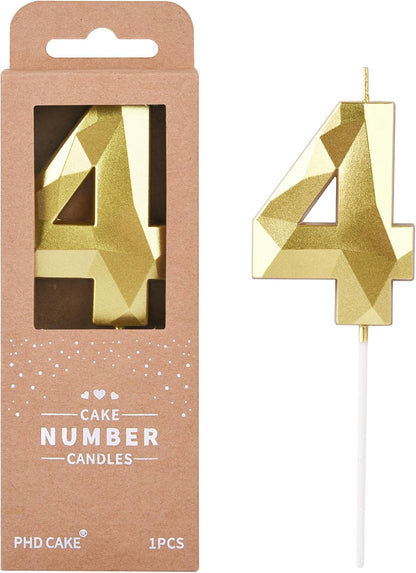 PHD CAKE 2.76 Inch Crystal Black 9 Number Birthday Candles, Black Number Candles, Cake Number Candles, Party Celebration