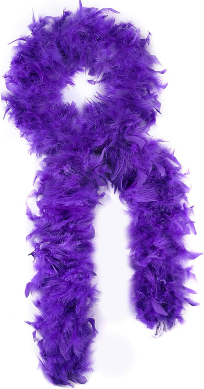 SOGUGOM Red 35g Feather Boas - 2 Yards Boa Feathers for Party, Wedding, Centerpieces, Concert, Costume and Christmas Tree(Red)