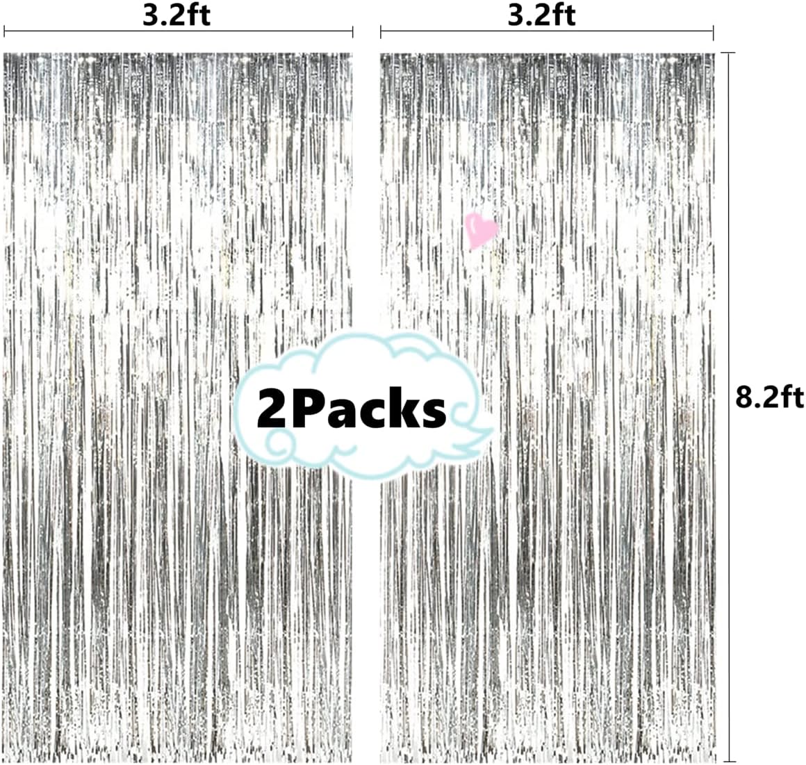 i-CHONY 2 Pcs 3.2ft x 8.2ft Champagne Gold Metallic Tinsel Foil Fringe Curtains Photo Booth Backdrop for Baby Shower Birthday Wedding Holiday Celebration Bachelorette Party Decorations