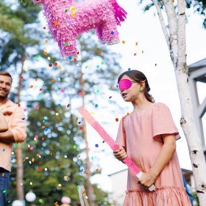15.75 Inch Piñata Stick Kit Blue Unbreakable Pinata Stick with Blindfold Blind Rope Blind Stick Suitable for Girls Boys Adults Can Have Fun at Any Party