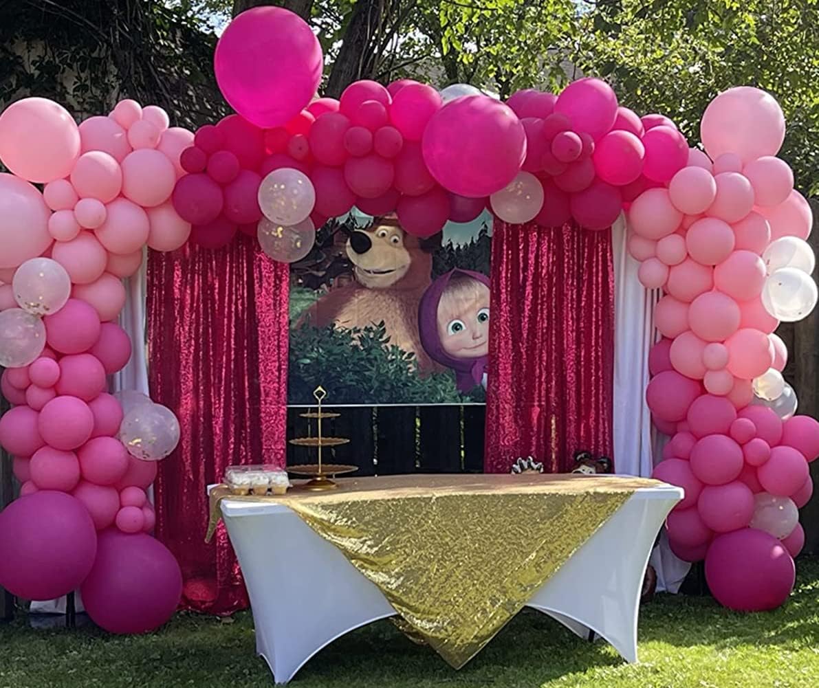 Poise3EHome Black Sequin Backdrop Curtains, 2 Panels 2FTx8FT Glitter Photo Booth Backdrop for Halloween Birthday Bachelorette Wednesday Twilight Party Decorations