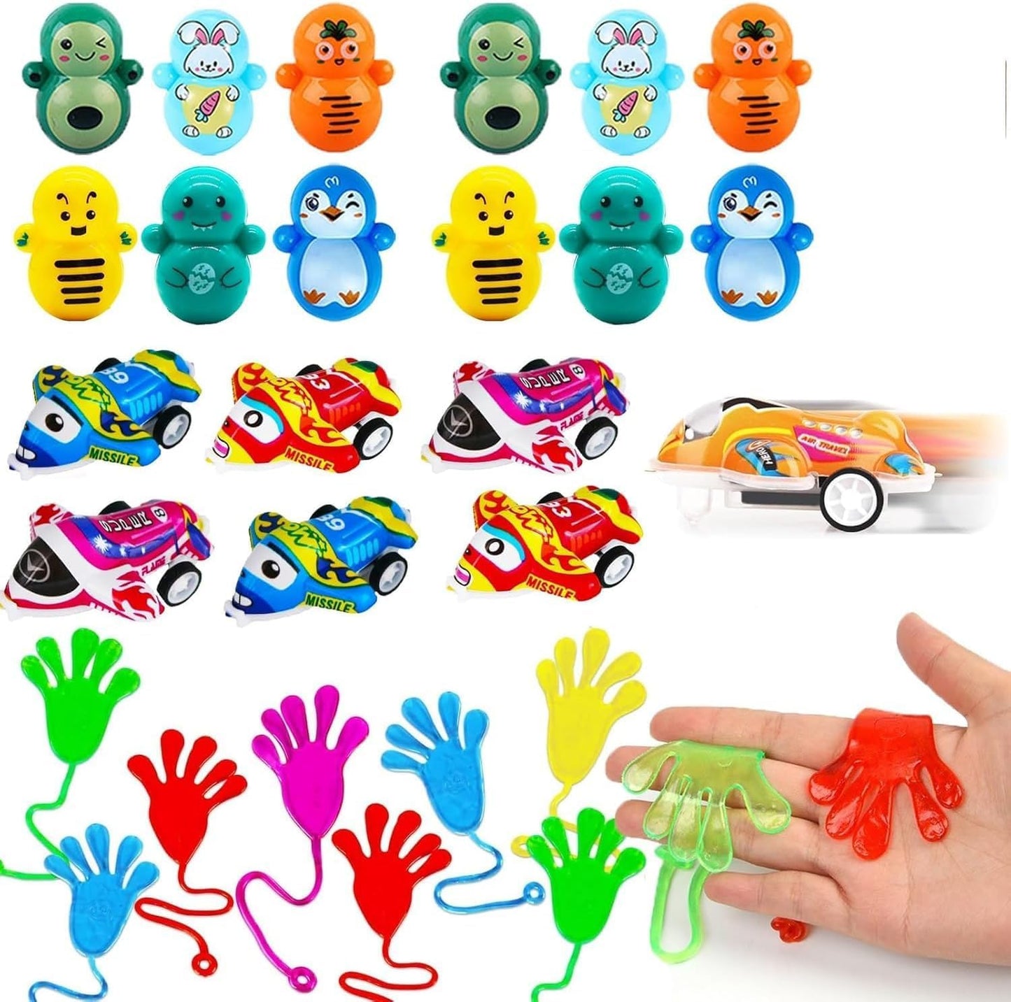 124 Pcs Party Favors for Kids, Goodie Bags Stuffers, Prize Box Toys for Classroom, Treasure Chest Toys, Fidget Toys Bulk, Pinata Fillers, Carnival Prizes