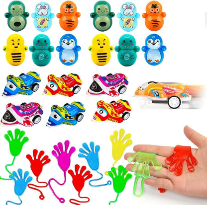 124 Pcs Party Favors for Kids, Goodie Bags Stuffers, Prize Box Toys for Classroom, Treasure Chest Toys, Fidget Toys Bulk, Pinata Fillers, Carnival Prizes