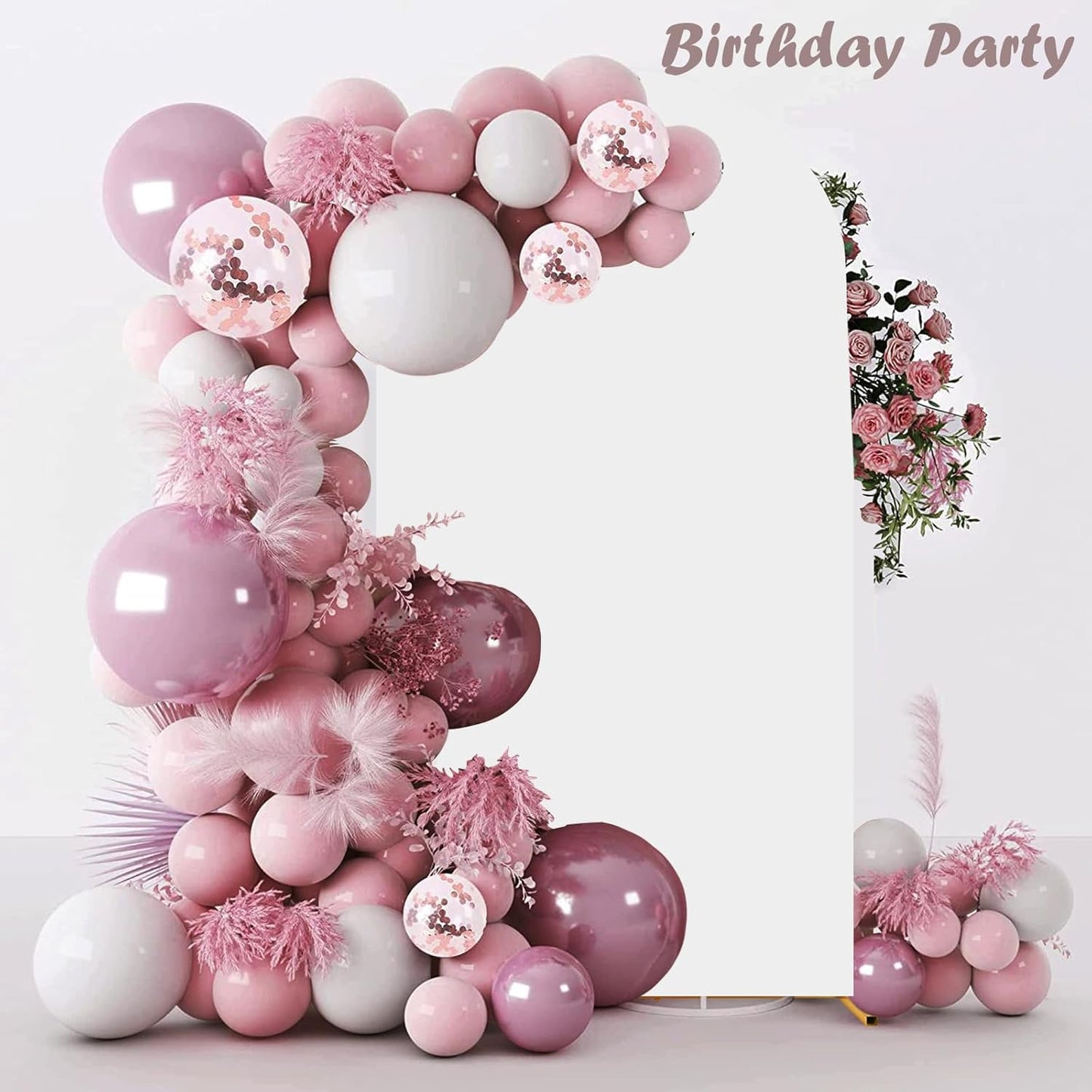Metal Arch Backdrop Stand 7.2FT+6FT Wedding Arch Backdrop Stand Set of 2 Gold Arch Backdrop Stand for Valentines Day Party Wedding Ceremony Baby Shower Birthday Floral Balloon Decration