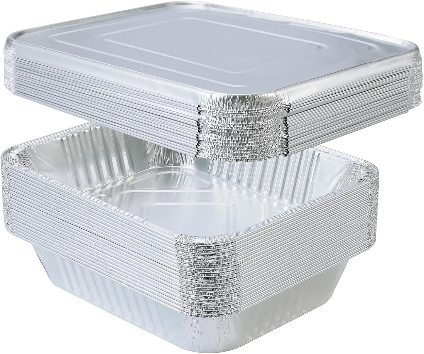 Waytiffer Aluminum Pans 9x13 Disposable Foil Pans (10 Pack) Half Size Deep Steam Table Pans Extra Thick for Baking, Cooking, Roasting, Heating, Serving & Lining Steam-Table Trays