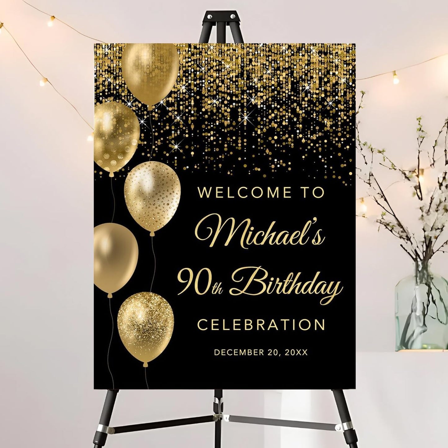 Editable Birthday Welcome Sign, Pink Bow Birthday Party Sign, Custom Birthday Signs, Welcome To Birthday Party, Birthday Party Decor, Welcome To Birthday Celebration Party Sign #12