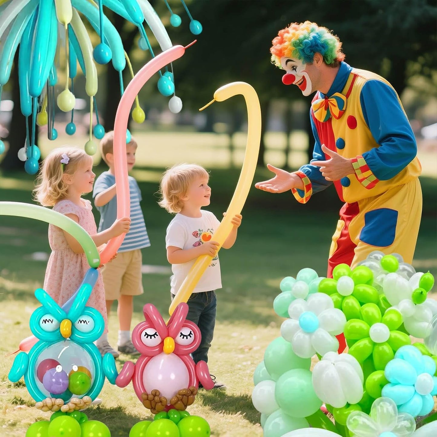 260 Balloons Clear, Thickening Long Balloons for Tying Arch, Twisting Latex Animals Magic Modeling Skinny Birthday Balloon for Kid‘s Party Wedding Decoartion Supply 100pcs