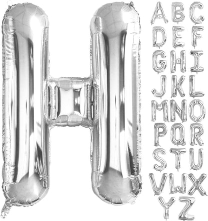 Lovoir 40 Inch Large Silver Letter M Balloons Big Size Jumbo Mylar Foil Helium Balloon for Birthday Party Celebration Decorations Alphabet Silver M