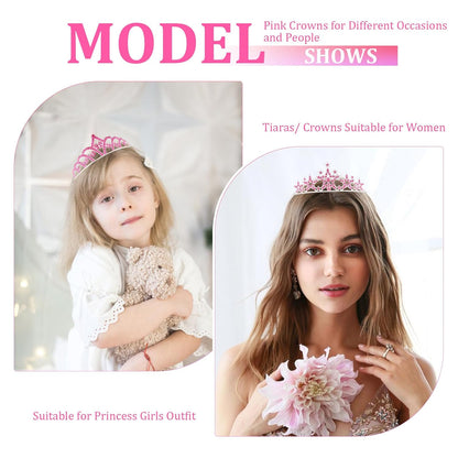 16 Pcs Tiaras Crowns Headbands for Women Girls Silver Princess Tiara Bulk Crown Tiaras Rapunzel Crown for Wedding Birthday Crystal Tiara for Prom, Bride, Pageant, Halloween
