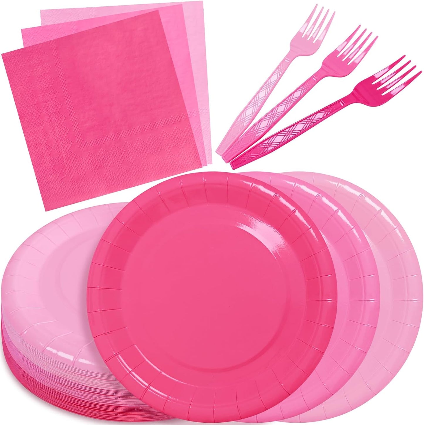 White and Gold Paper Plates Napkins Party Supplies,Disposable Gold Dot Paper Dessert Plates,105 PCS Birthday Plates and Napkins Party Supplies for Wedding(Serves 35 Guests 7")
