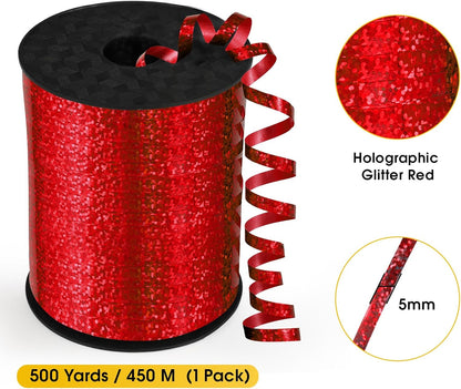 Rose Gold Curling Ribbon - 500 Yard Shiny Metallic Curling Ribbon for Gift Wrapping, Balloons, Birthdays & Parties