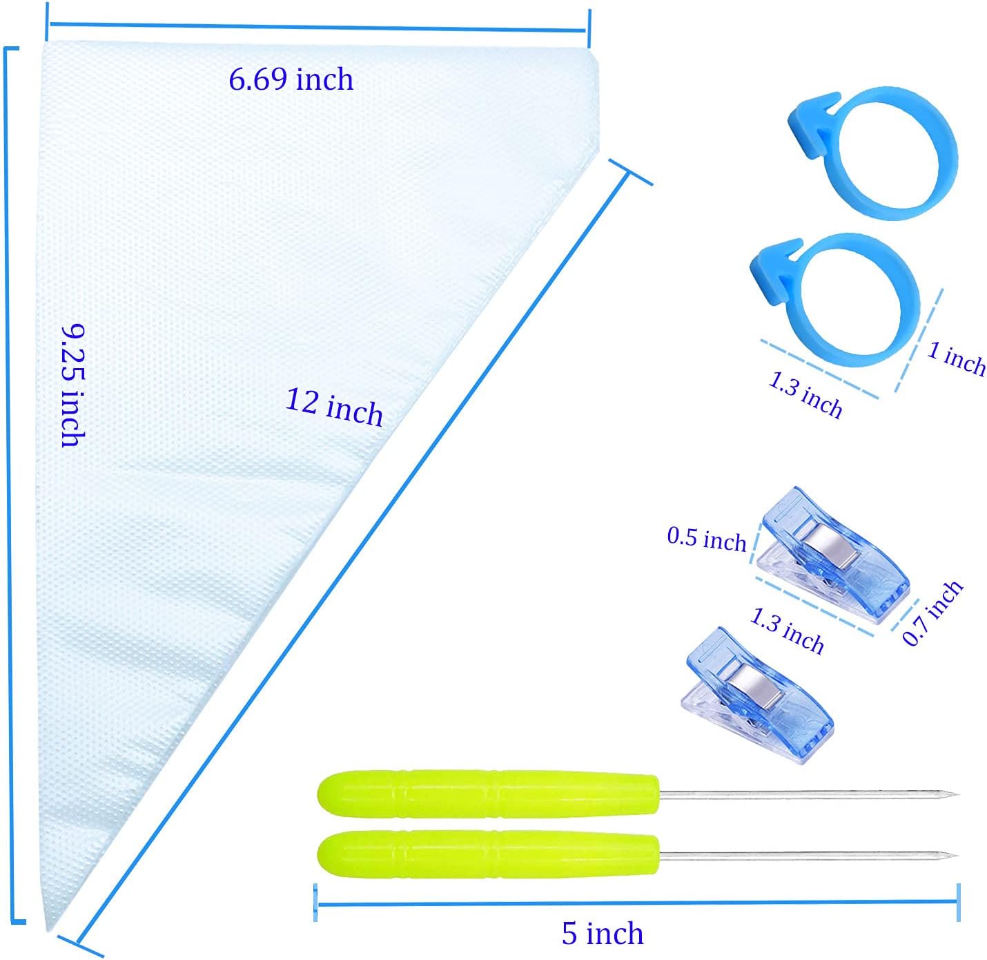 100 Pieces Piping Bags Disposable - Tipless Piping Bags | Pastry Bags | Icing Bags | Frosting Bags for Cake Cookies Baking Decorating (14 inch bags-A)