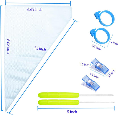 100 Pieces Piping Bags Disposable - Tipless Piping Bags | Pastry Bags | Icing Bags | Frosting Bags for Cake Cookies Baking Decorating (14 inch bags-A)