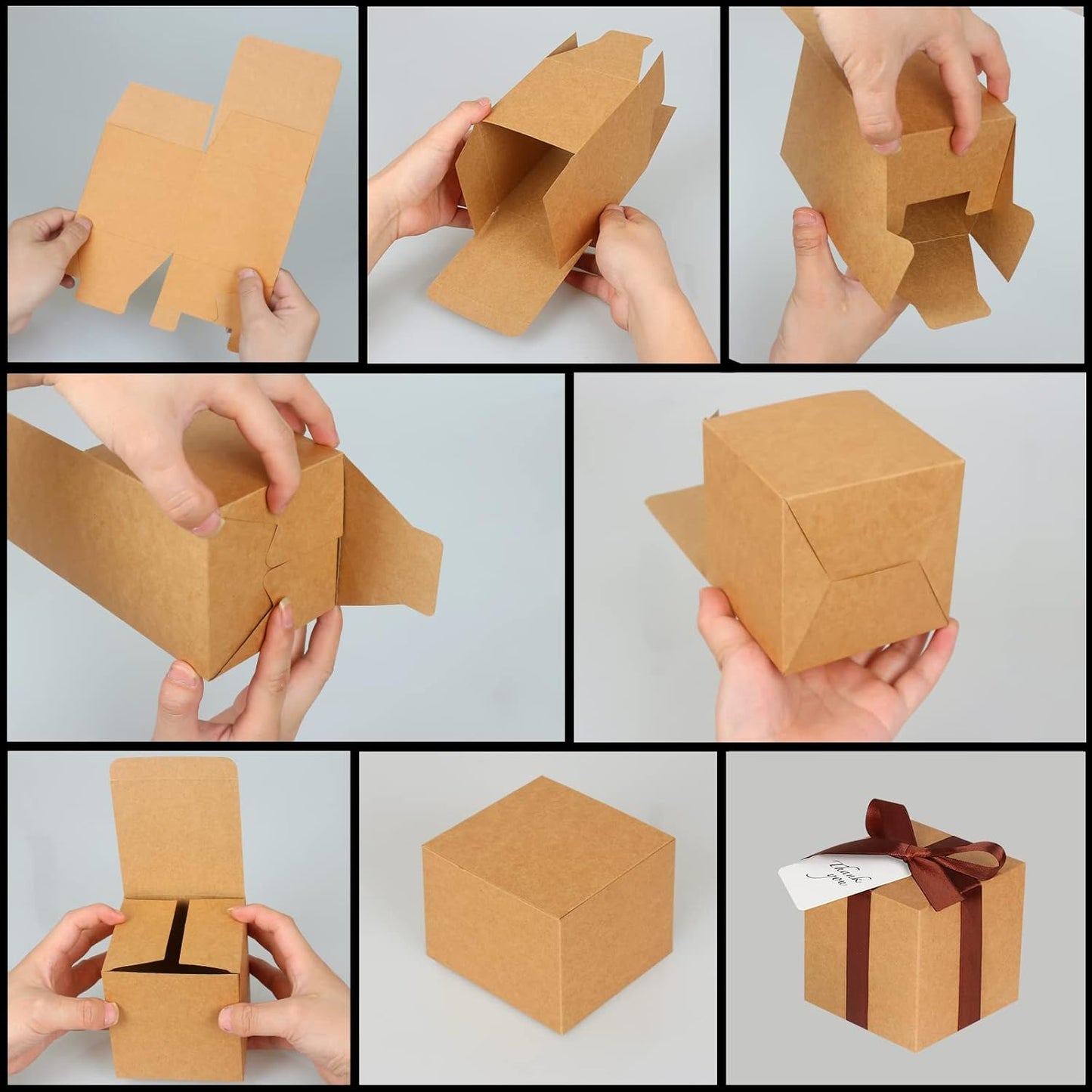 100 Pack Small Gift Boxes, 2x2x2 Inches Favor Boxes Gold Paper Gift Boxes with Lids for Presents, Crafting, Cupcake Boxes, Gifts, Candy Boxes for Wedding Party Bridal Shower Baby Shower Favors