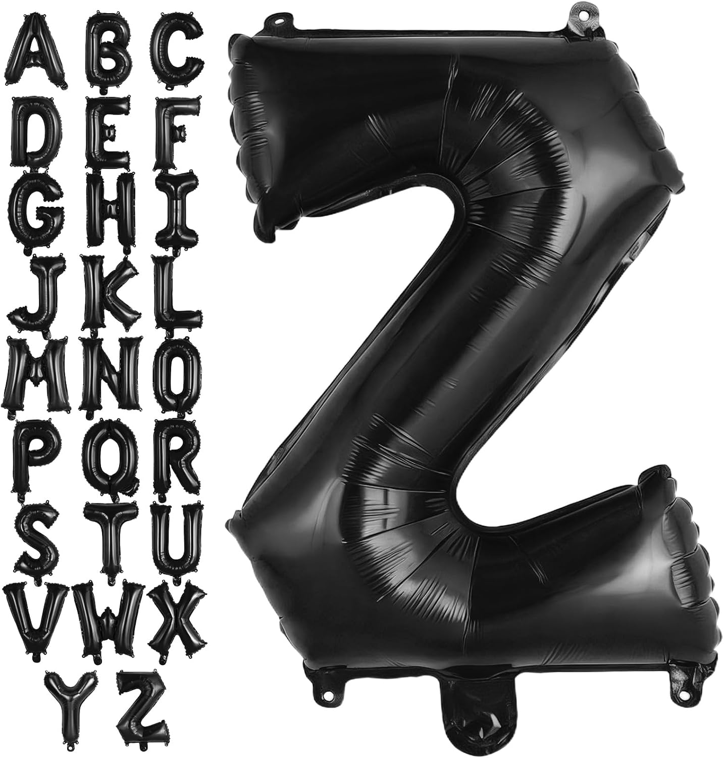 Black Letter A Balloons, 40 Inch Large Foil Letter Balloons, Custom Phrase Balloon for Birthday Party Wedding Anniversary Decoration (Black A)