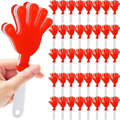 48 Pack Hand Clappers 7.5 Inch Noisemakers Bulk for Team Sports School Events Party Favors(Blue and White)