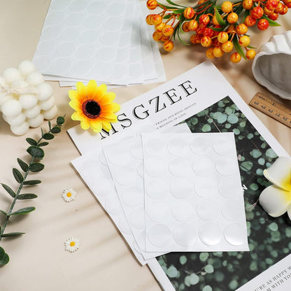 Zonon 1000 Pcs Double Sided Adhesive Dots Clear Glue Point Tape Stickers Balloon Glue Round Mini No Traces Adhesive Sticker Dot Sticker for Classroom Decor Craft DIY Office (0.24 Inch/ 6 mm)
