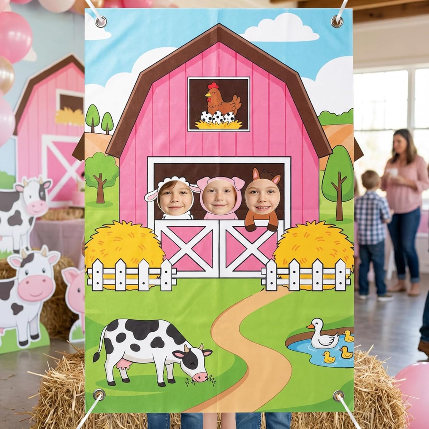 Serencatcher Engineer Party Decorations Photo Prop Backdrop 5x3.3ft Engineer Theme Cutout Backdrop Photo Booth Props Face in Hole Background Banner for Birthday Baby Shower Party Supplies Selfie Frame