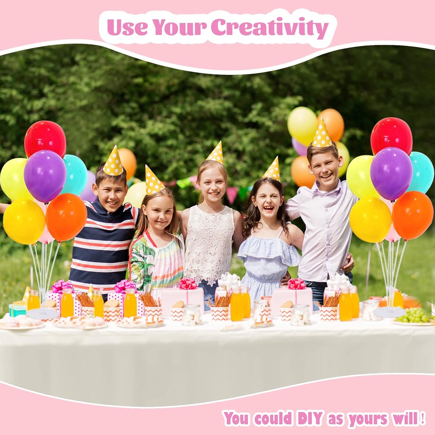 10 Sets of Balloon Stands for Table Balloon Stand Allowing Balloons To Float Without Helium Tank Balloon Holder Decorations for Birthday Party Wedding Festival Christmas