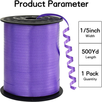 BEISHIDA 500 Yards Red Ribbon Crimped Curling, Balloon String Shiny Metallic Roll for Gift Wrapping Ribbon for Birthday Valentines Day Wedding Mother's Day Party Decorations