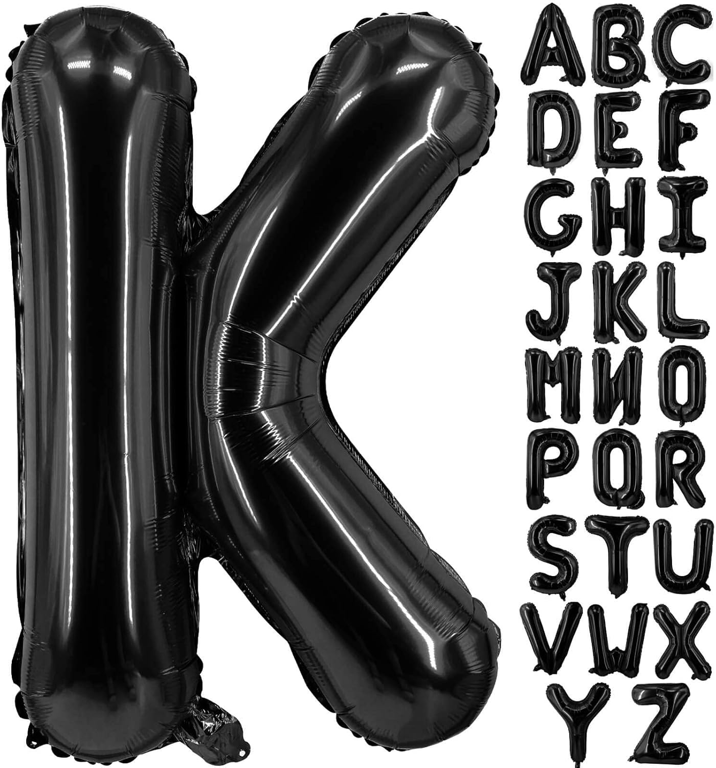 Lovoir 40 Inch Large Black Letter A Balloons Big Size Jumbo Mylar Foil Helium Balloon for Birthday Party Celebration Decorations Alphabet Black A