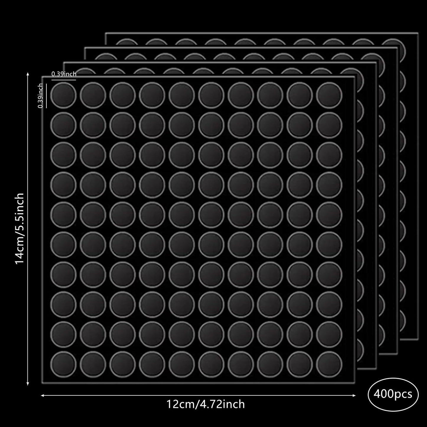 500 Pcs Double Sided Sticky Dots Clear Removable Adhesive Putty - Poster Putty, Sticky Tack, Sticky Dots for Wall Hanging, Balloons, Crafts, Festival Party Decorations (0.31" X 0.51")
