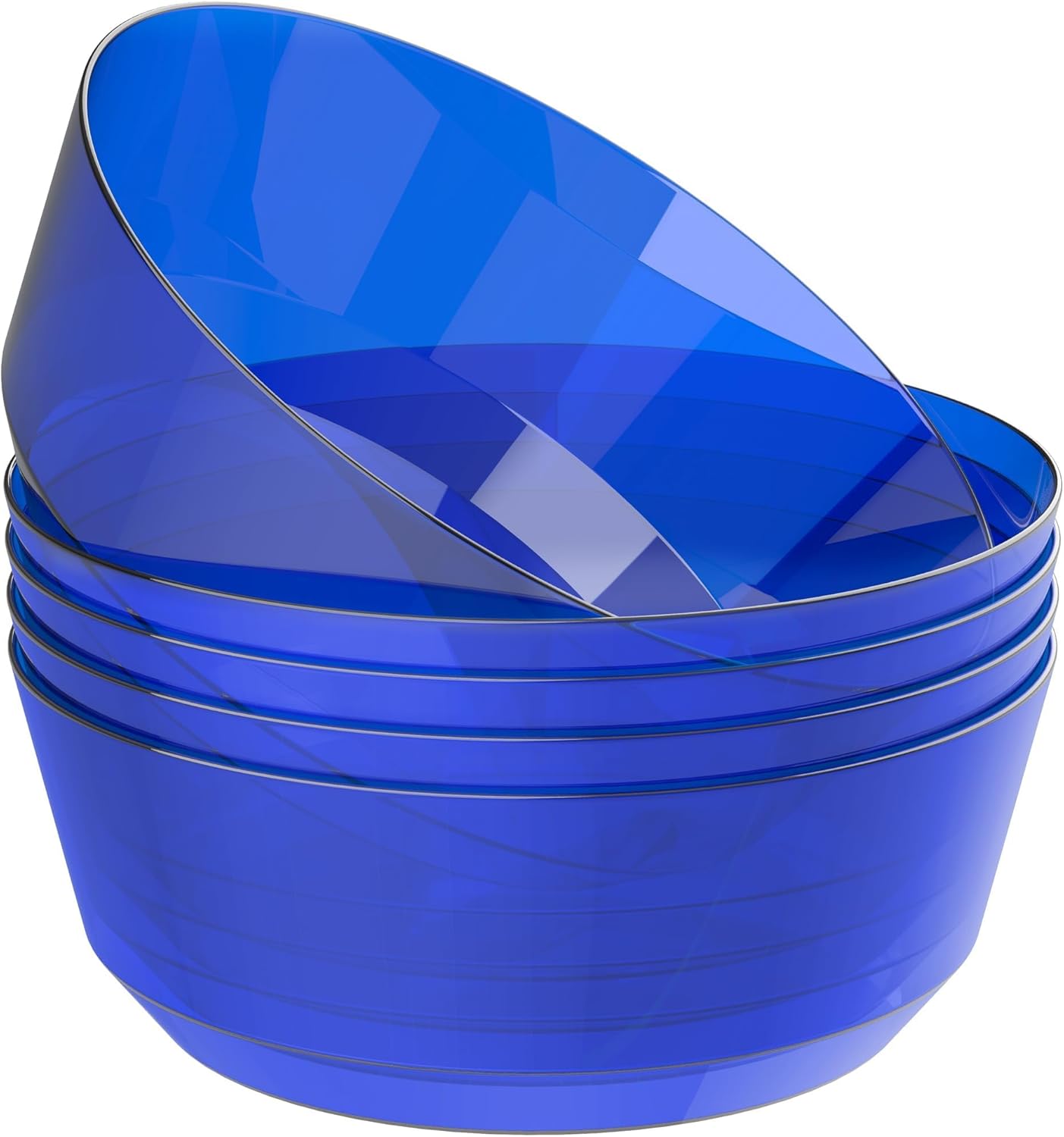 Hioasis 8 Pack Plastic Serving Bowls 128oz Gold Glitter Plastic Bowls Heavy Duty Disposable Serving Bowls for Party Snack & Salad & Candy & Bar Buffet