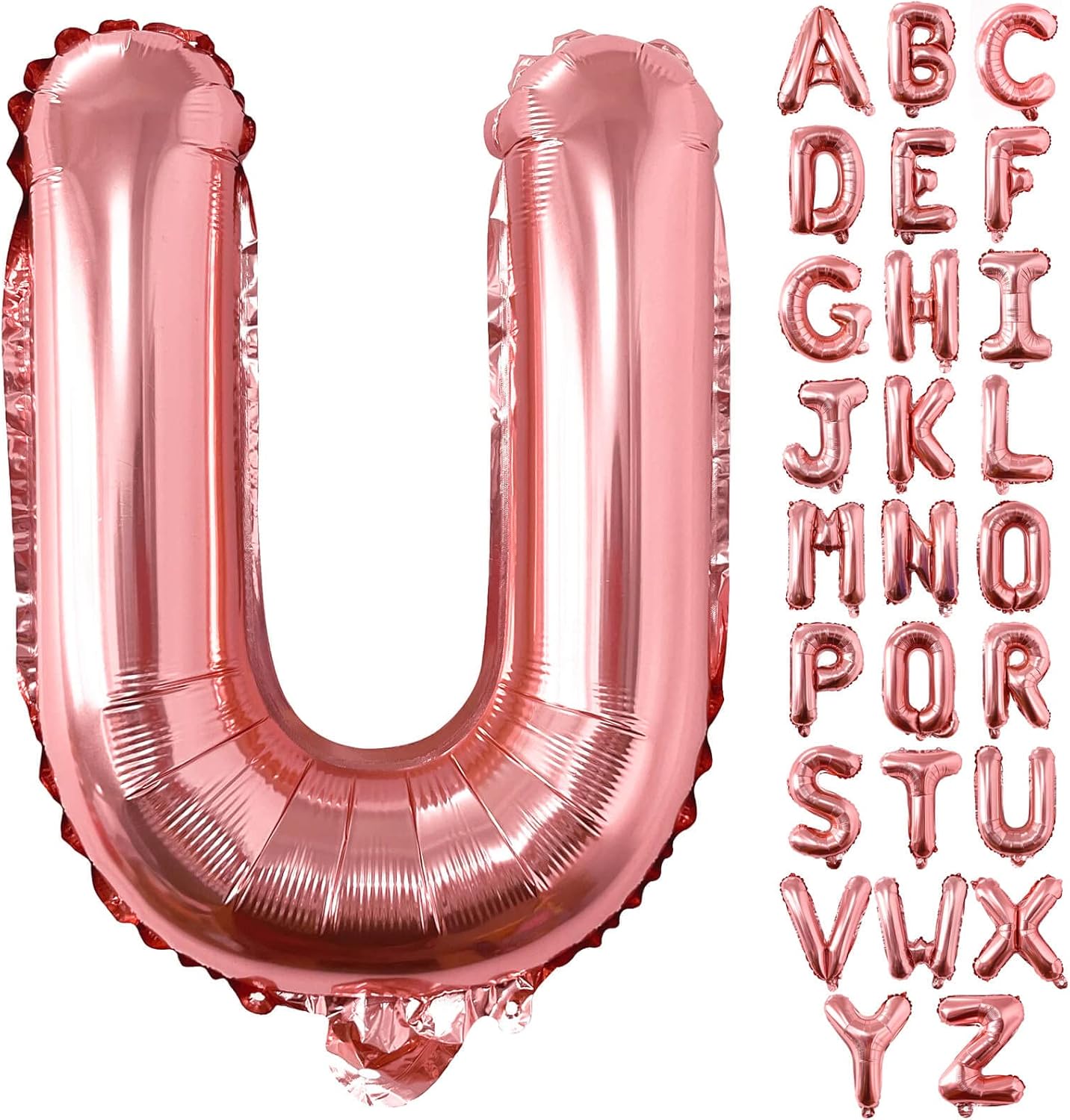 Lovoir 40 Inch Large Rose Gold Letter A Balloons Big Size Jumbo Mylar Foil Helium Balloon for Birthday Party Celebration Decorations Alphabet Rose Gold A