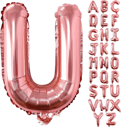 Lovoir 40 Inch Large Rose Gold Letter A Balloons Big Size Jumbo Mylar Foil Helium Balloon for Birthday Party Celebration Decorations Alphabet Rose Gold A