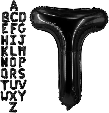 40 Inch Black Letter A Balloons, DIY Phrase Foil Alphabet Letter A Balloons DIY Word A Banner for Birthday Anniversary Celebration Graduation Party Supplies Decoration