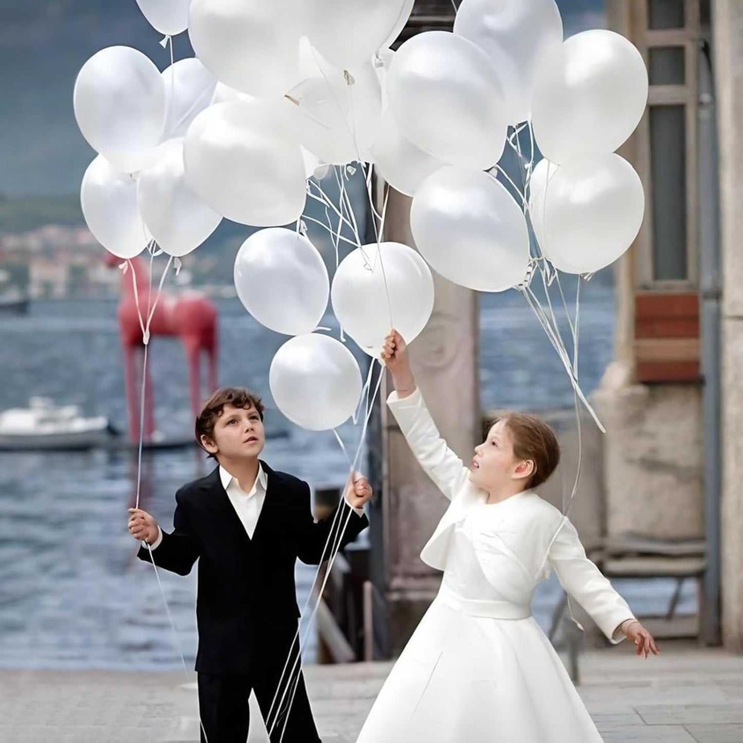 110pcs Black Balloon 12 inch, Black Latex Balloons for Birthday Party Baby Shower Wedding(with 2 Ribbons). - Colors B