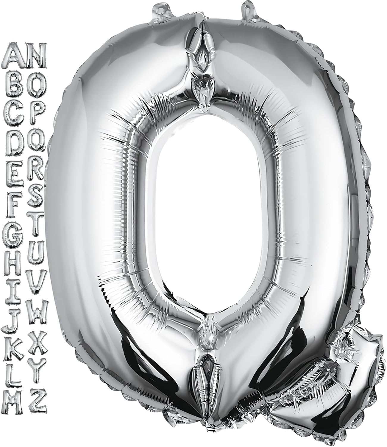 40 inch Silver Letter A Balloon, Big Size Alphabet Foil Mylar Helium Balloons for Birthday Party Celebration Wedding Anniversary Baby Shower Decorations Supplies Alphabet A