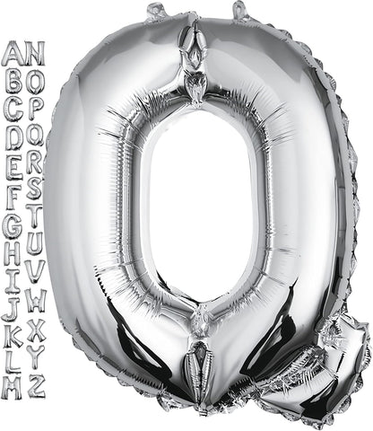 40 inch Silver Letter A Balloon, Big Size Alphabet Foil Mylar Helium Balloons for Birthday Party Celebration Wedding Anniversary Baby Shower Decorations Supplies Alphabet A