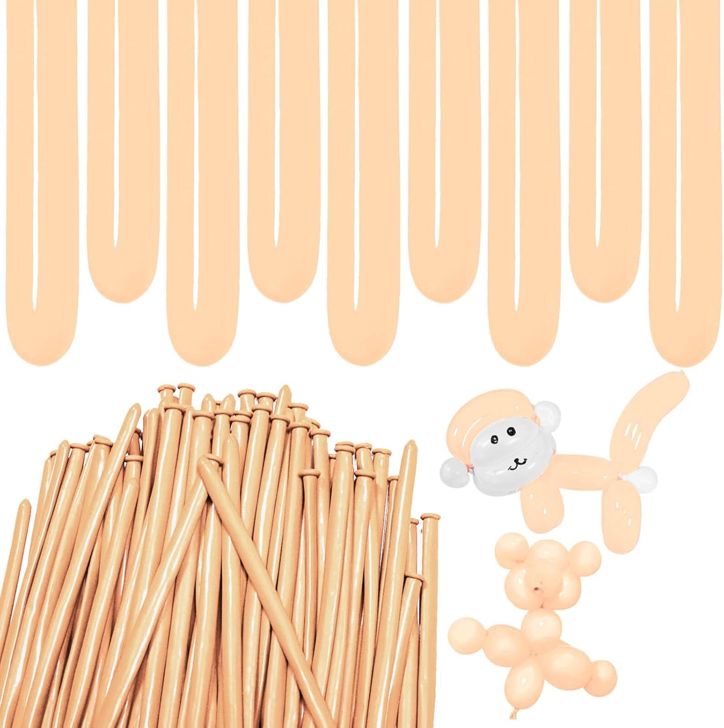 260 Balloons Clear, Thickening Long Balloons for Tying Arch, Twisting Latex Animals Magic Modeling Skinny Birthday Balloon for Kid‘s Party Wedding Decoartion Supply 100pcs
