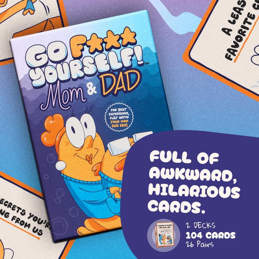 Go F Yourself! – The Grown Up Go Fish Card Game You've Always Wanted | Hilarious Party Game for Grown Ups, 2+ Players | 52 Cards, 13 Unique Pairs Edition