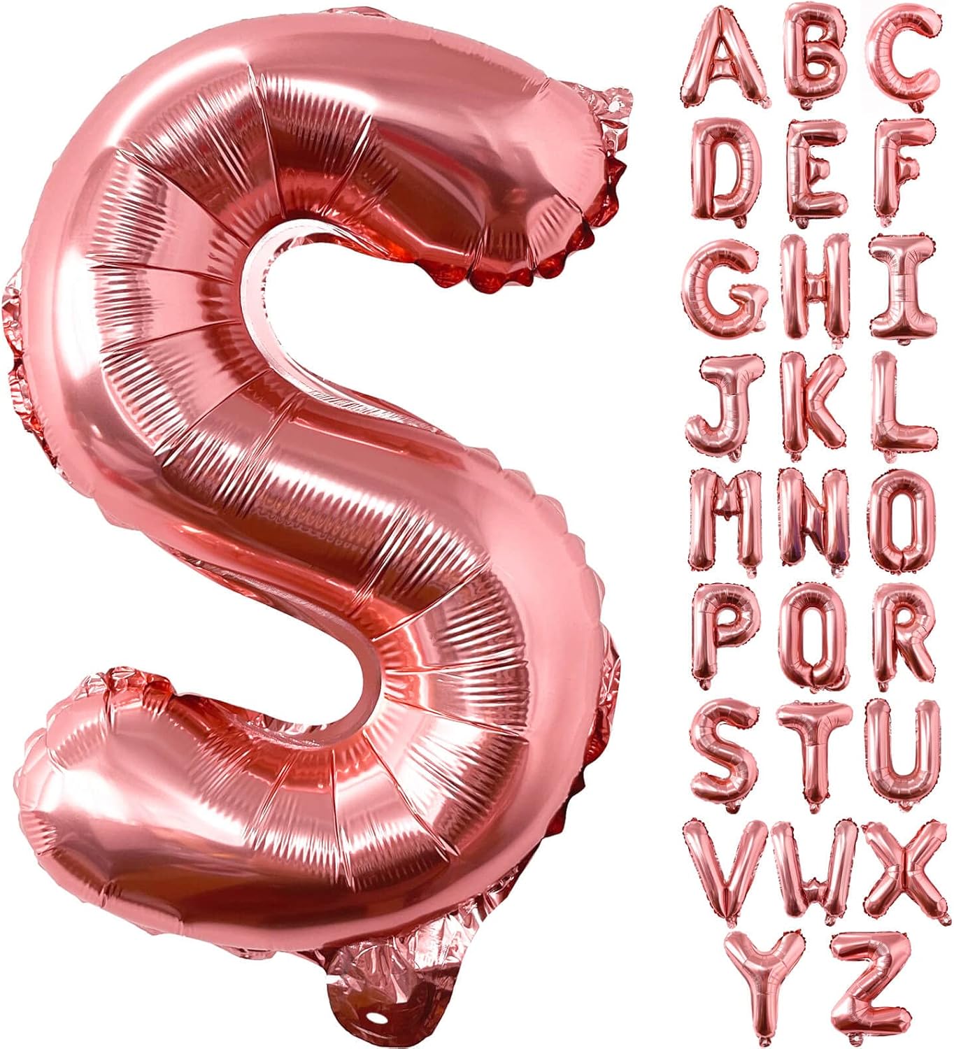 Lovoir 40 Inch Large Rose Gold Letter A Balloons Big Size Jumbo Mylar Foil Helium Balloon for Birthday Party Celebration Decorations Alphabet Rose Gold A