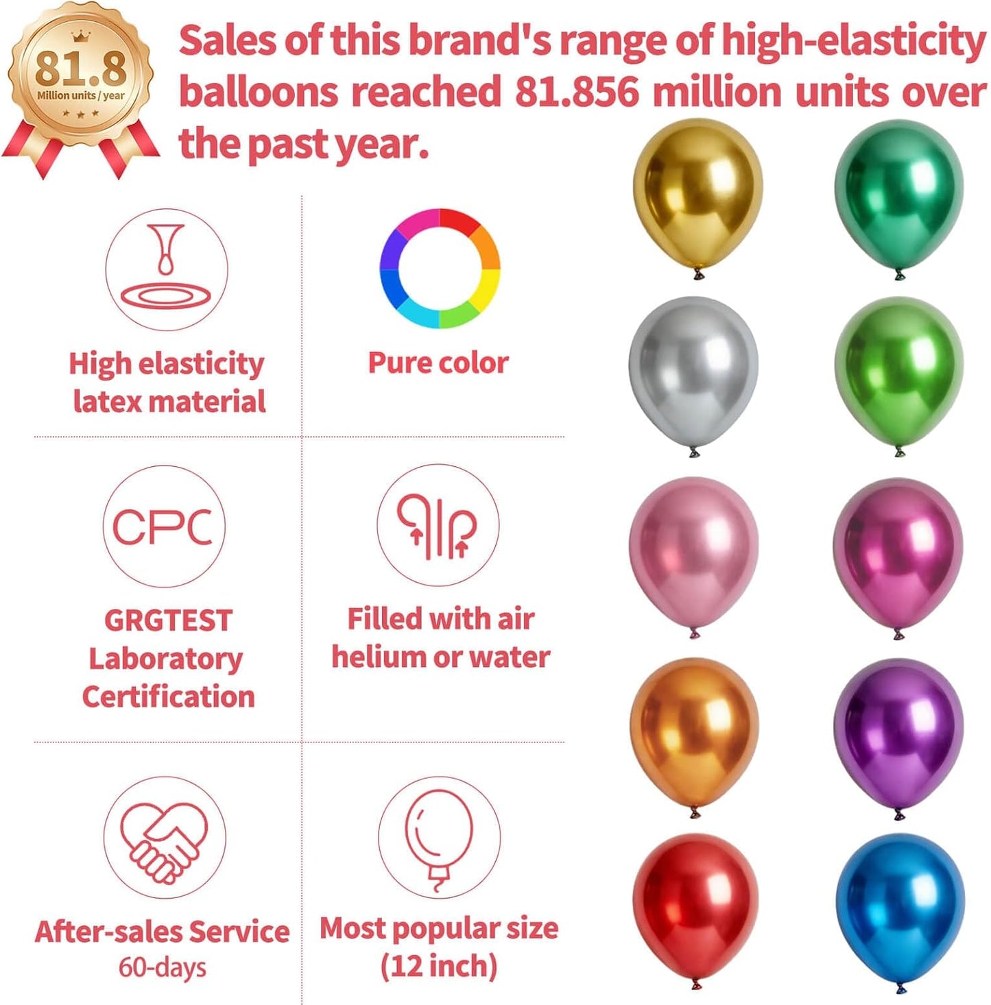 110pcs Black Balloon 12 inch, Black Latex Balloons for Birthday Party Baby Shower Wedding(with 2 Ribbons). - Colors A