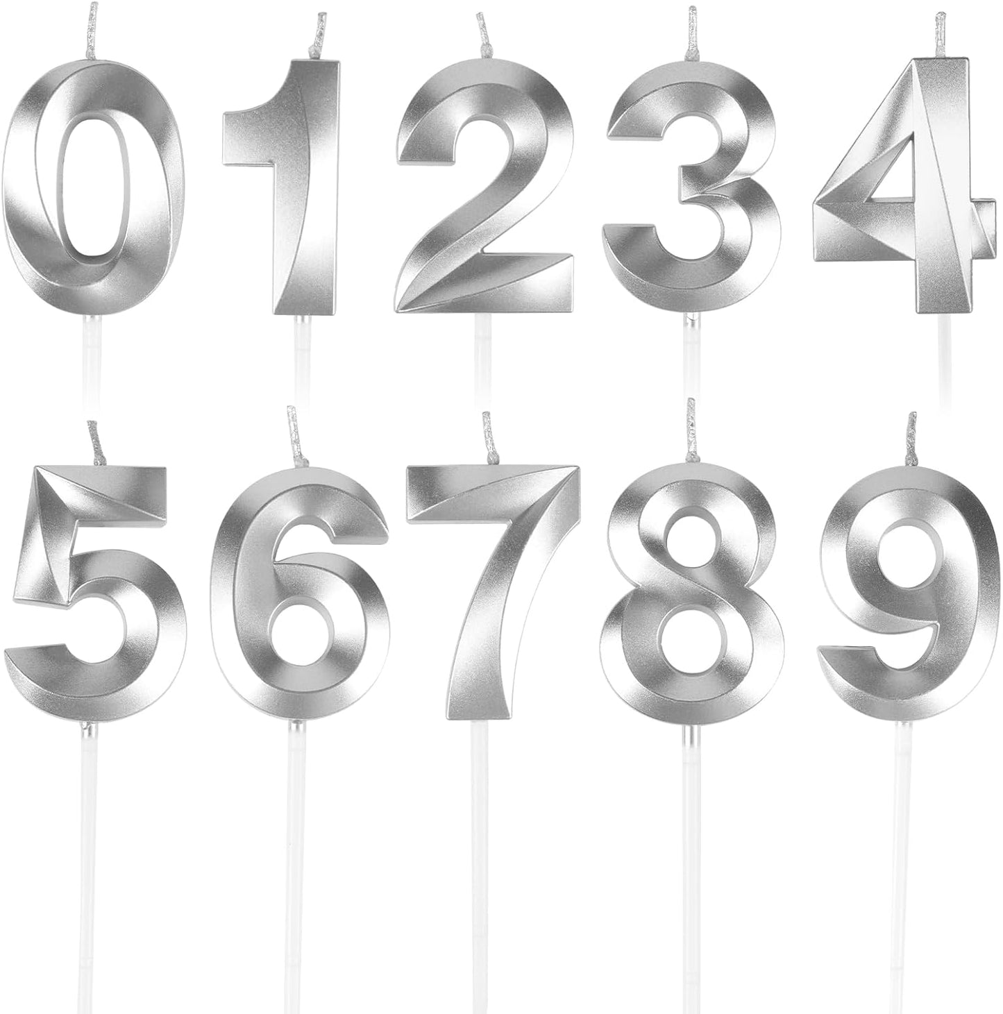 BEAN LIEVE Blue Birthday Candles - Number Cake Candles, Happy Birthday Numeric Candles Number 0 1 2 3 4 5 6 7 8 9 Used for Cake Decoration on Birthday Parties and Wedding Anniversary Celebration