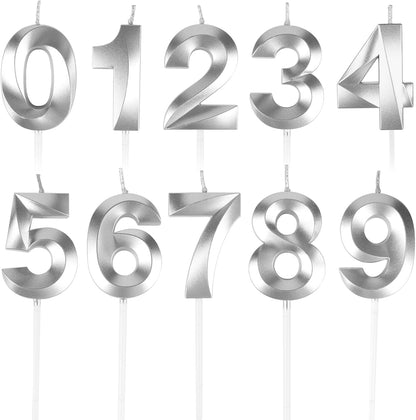 BEAN LIEVE Blue Birthday Candles - Number Cake Candles, Happy Birthday Numeric Candles Number 0 1 2 3 4 5 6 7 8 9 Used for Cake Decoration on Birthday Parties and Wedding Anniversary Celebration