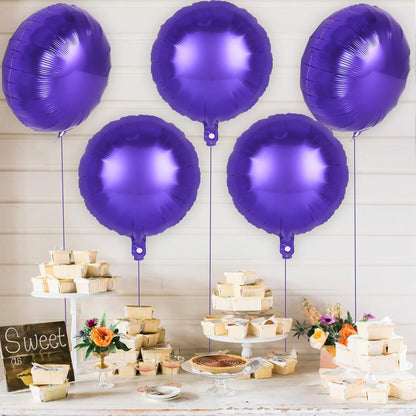 20 Pcs Black Round Shaped Balloons,18 Inch Round Foil Balloon,Giant Round Mylar Balloon Helium Balloons for Birthday Party Baby Shower Wedding Decorations (Black)