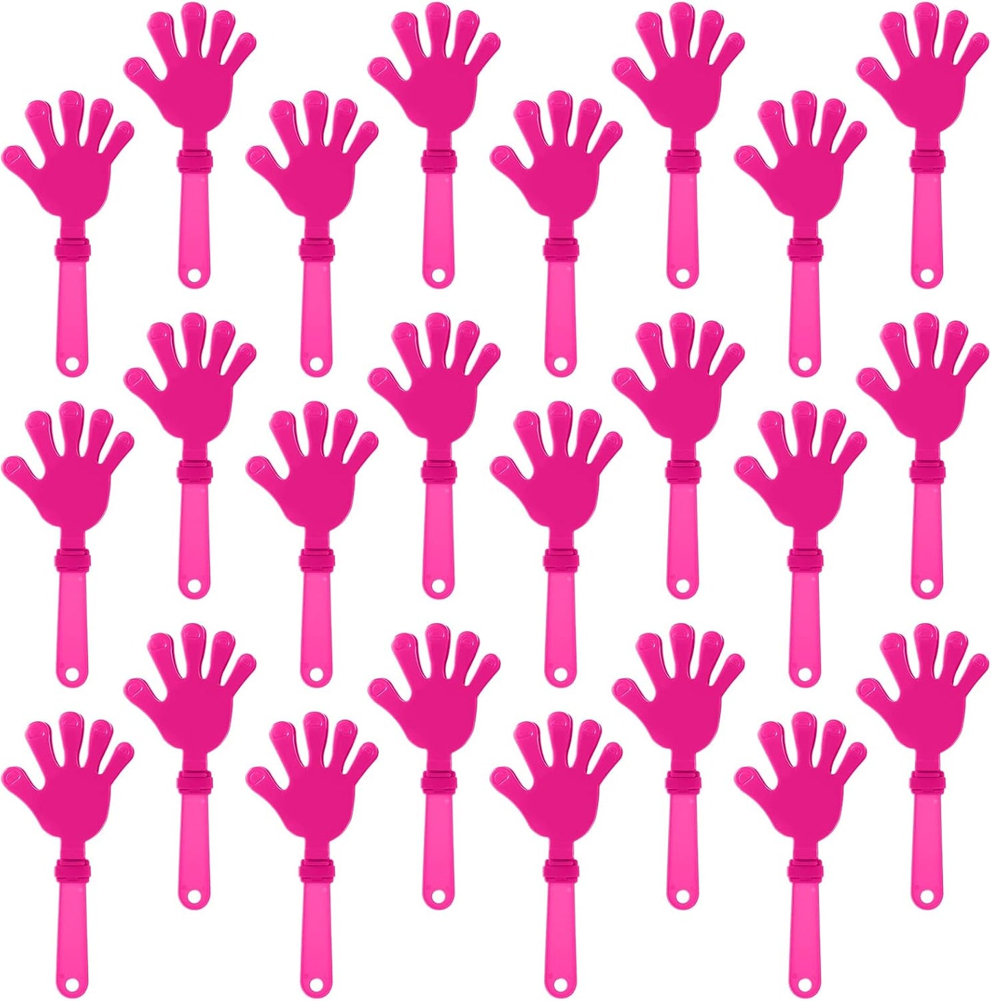 24 Pcs Orange Hand Clappers 7.5 Inch Clappers Noisemakers Noise Makers Party Favors Plastic Party Clapper for Sporting Events Cheers Ball Dance Basketball Football Noisemakers（Orange）