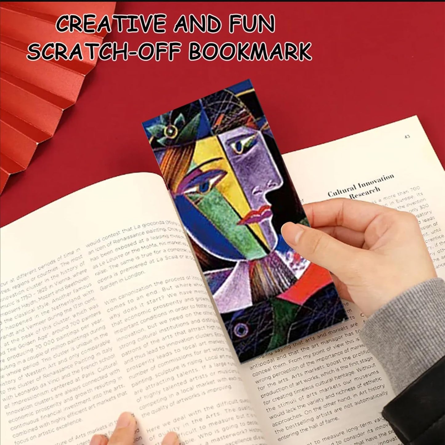 Scratch Art Bookmarks Kit, 24 Sheet Paper with Scratching Tools for DIY Party Favors, Christmas Stocking Stuffers