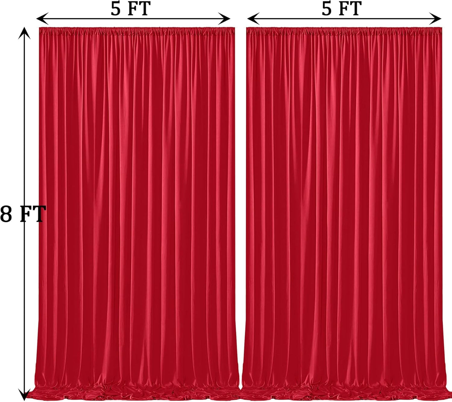 10ftx10ft Black Backdrop Curtains for Weddings Parties, Wrinkle Free 2 Panels Silky Polyester Photo Backdrop Drapes Back Drop Cloth Drapery for Birthday Mother'sDay Photography Background