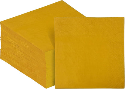 24 colors Cocktail Napkins 5 * 5inch disposable Beverage Napkin paper for Cocktail, Wedding, Dinner，Brithday Party Dessert Wine Paper Napkins（ 120 Count）