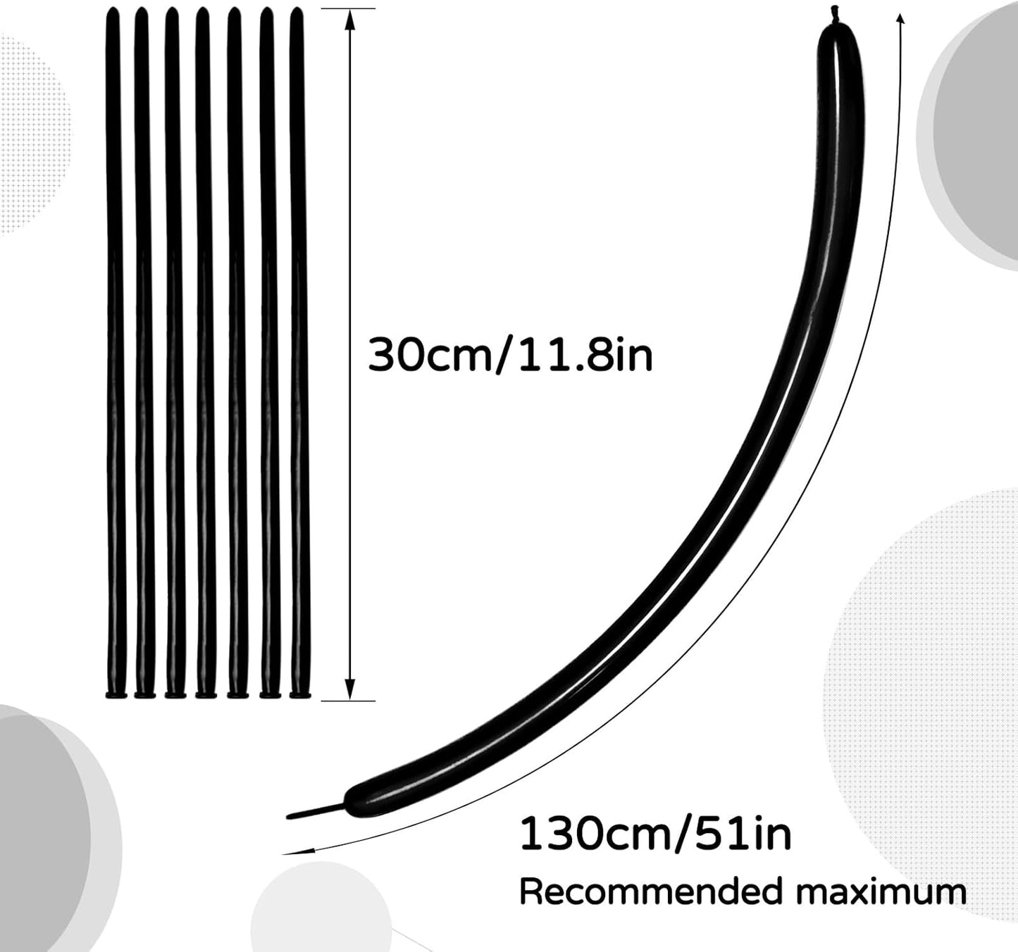 260 Clear Long Balloons for Animals, Thickening Skinny Latex Twisting for Arch Modeling Magic Clown Birthday Wedding Party Decorations 100pcs
