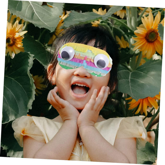 Totority 2pcs Pinata Eye Masks for Boys and Girls Birthday Party Fun Decorative Cosplay Masks Party Props for Celebrations and Gatherings