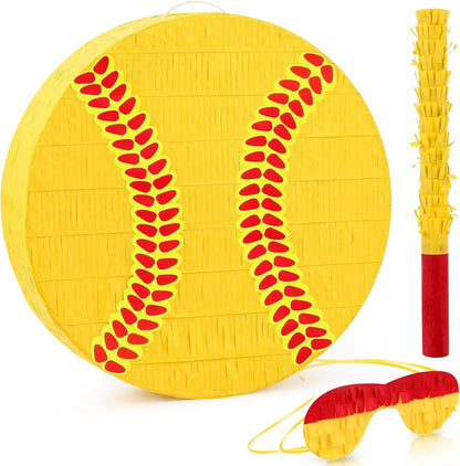 Deekin 3 Pcs Dart Piñata Set Include Large Dart Gun Shooting Target Piñata with Stick Eye Mask for Kids Birthday Party Game Favors Supplies 12.8x12.8 Inch