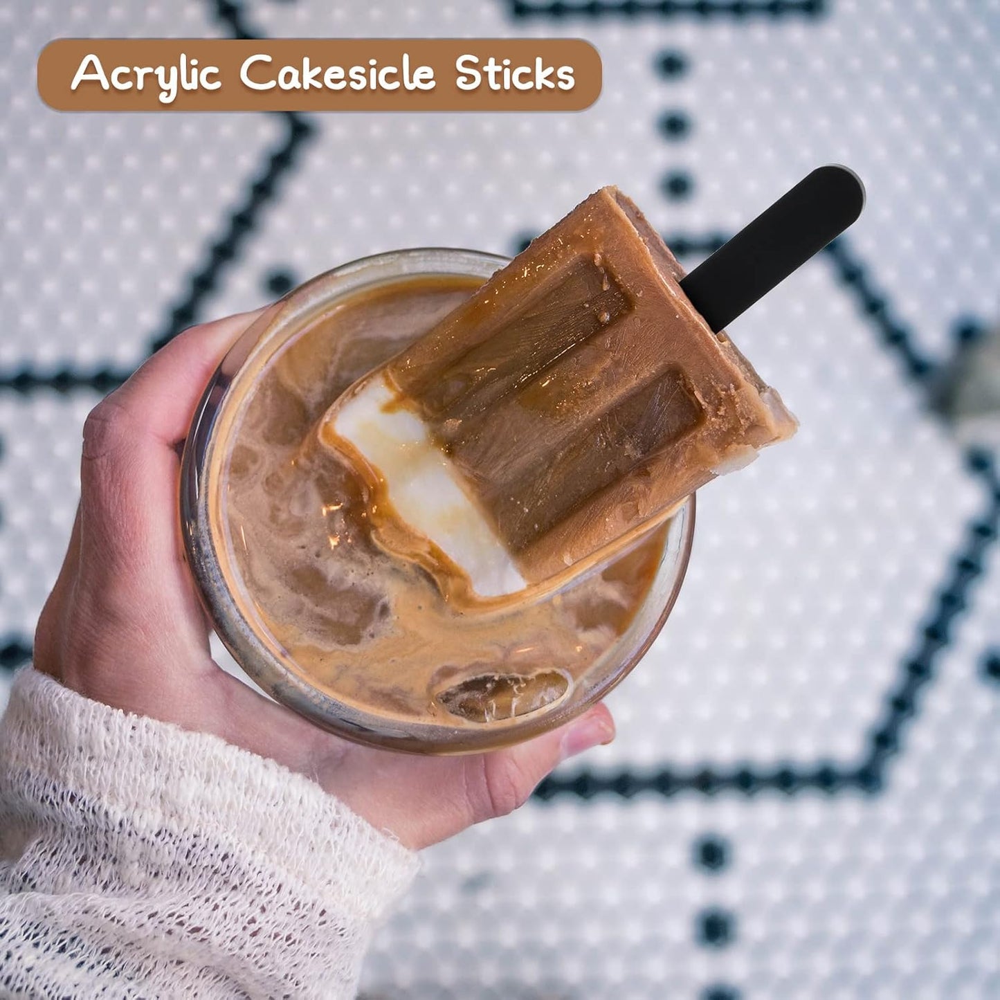 30 Pieces Acrylic Sticks Reusable Cakesicle Cake Pop Mold Mirror Ice Pop Sticks Ice Cream Cakesicle Mold for Home Cake Candy Gifts Party Craft