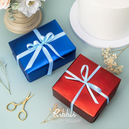 Ribbli Double Faced White Satin Ribbon,3/8” x Continuous 25 Yards,Fabric Ribbon use for Bows Bouquet,Gift Wrapping,Floral Arrangement