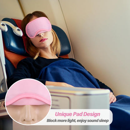 Aneco 50 Pieces Blindfold Eye Mask Shade Cover with Nose Pad and Adjustable Strap for Travel Sleep or Party Supplies